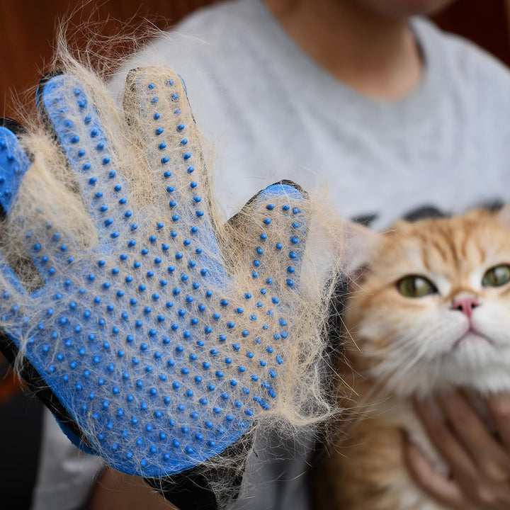 Dog Brush for Shedding Short Haired Dogs, Undercoat Deshedding Tool Set, Gently and Effectively Remove Loose Hair and Reduce Shedding, Includes a Brush and a Double-Sided Silicone Glove