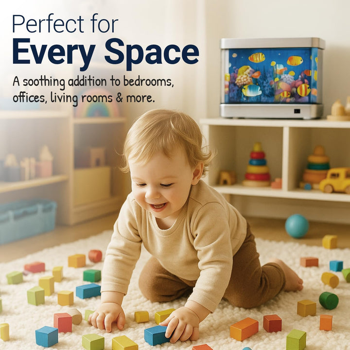 Linda’S Essentials Fake Fish Tank for Kids and Adults, Fake Aquarium Decorative Lamp, Artificial Fish Tank with Moving Fishes, Artificial Aquarium Night Light, Plug in Moving Lamp