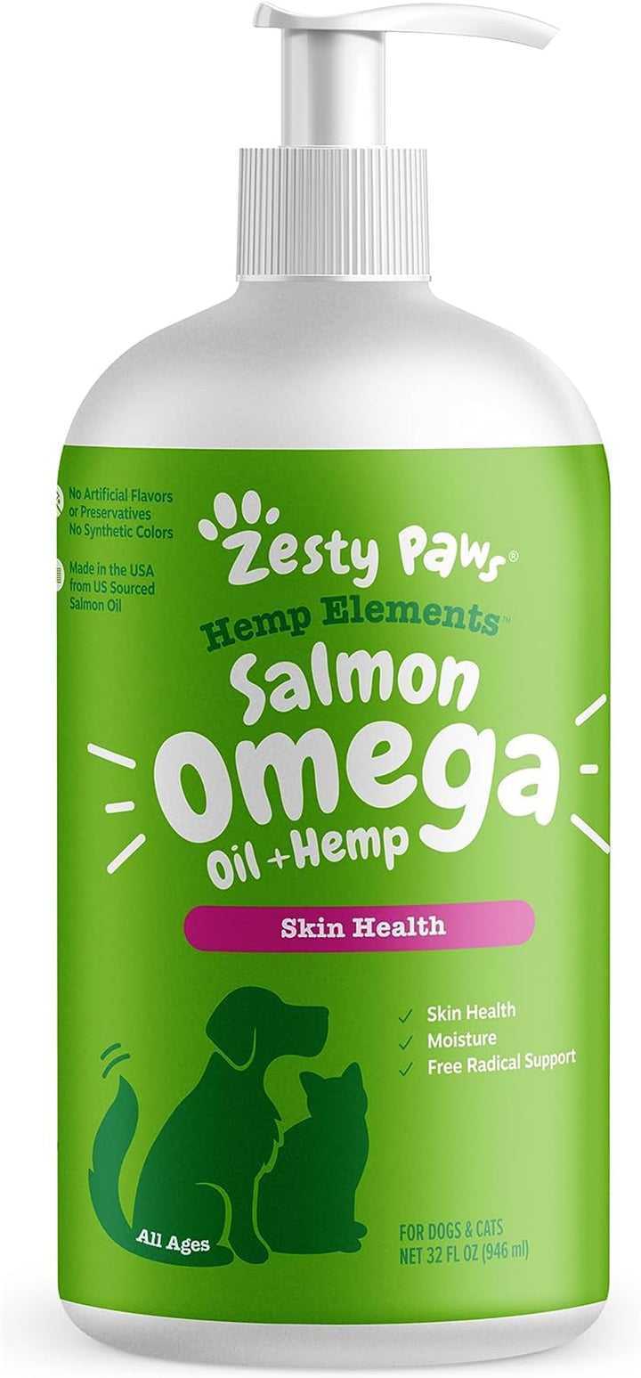 Wild Alaskan Omega-3 Blend Pollock + Salmon Oil for Dogs and Cats- Skin and Coat Support, Omega 3 Supplement for Pets, 8.5Oz
