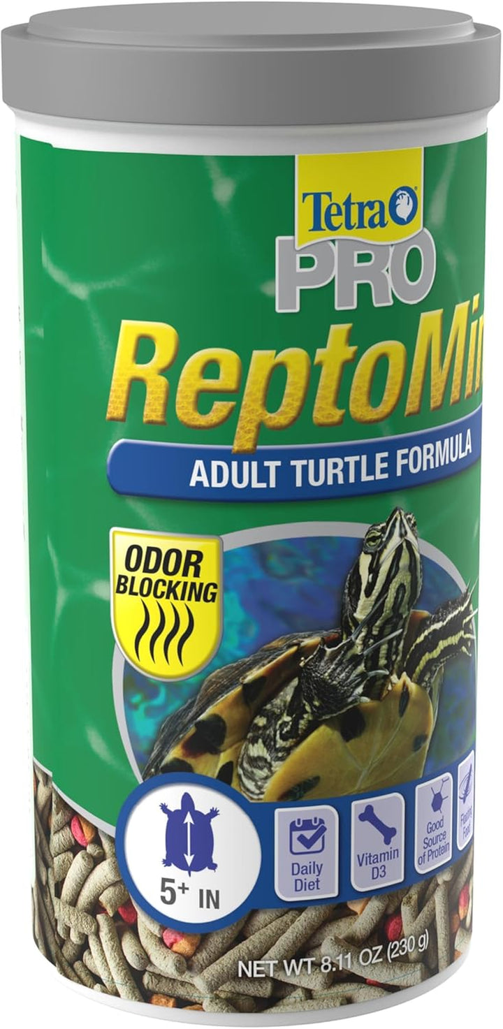 fauna PRO Reptomin Pro Sticks Adult Turtle Formula Daily Diet for Aquatic Turtles, 8.11 Oz