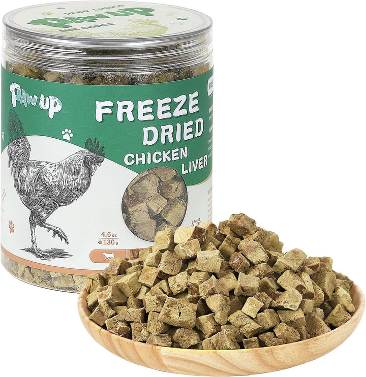 Freeze Dried Chicken for Dogs Cats, High Protein Raw Dog Food Topper, Single Fresh Ingredient Treats, 4.6Oz, Rawhide Free