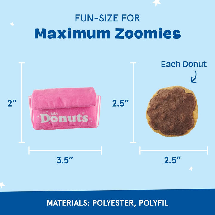Dog Toys – Barker’S Dozen Donuts Plush 4 in 1 Multi Part Interactive Dog Toy for Dogs & Puppies – Small