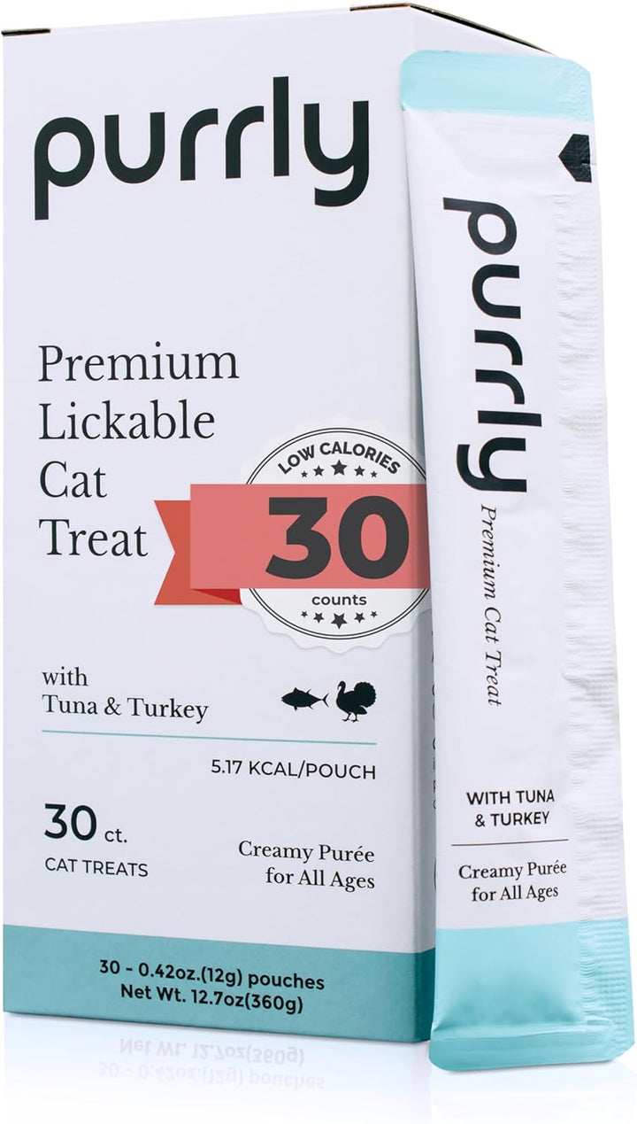 Healthy Premium Cat Treats Snack Topper Tuna Variety Bundle (90 Count) Lickable Wet Squeezable Hydrating Interactive Seafood Grain-Free Naturally Flavored Non-Gmo No-Preservative