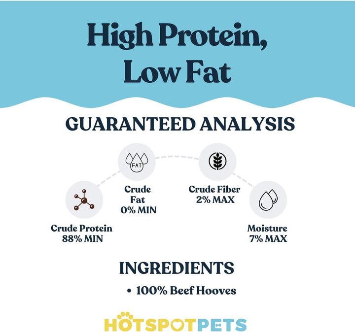 Full-Size Cow Hooves for Dogs (25 Pack) | All-Natural Long Lasting Dog Chews | Made from Grass Fed Cattle | Tasty Treat for Oral Hygiene | Fantastic Alternative for Rawhide and Bully Sticks