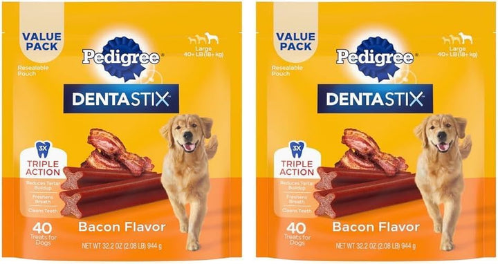 Dentastix Large Breed Dog Treats, Original, Beef & Fresh Flavor, 2.73 Lb. Variety Pack (51 Treats)