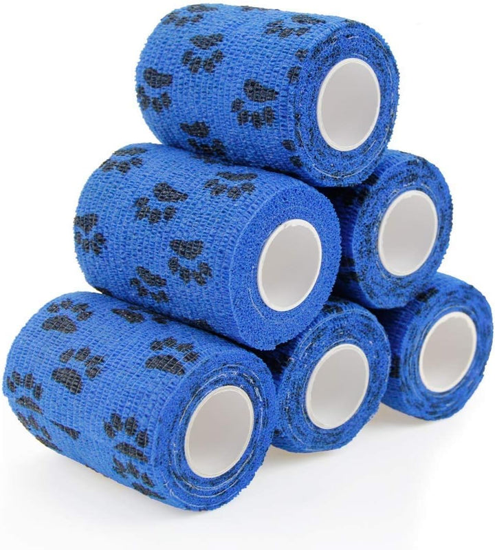 Vet Wrap Cohesive Bandages Bulk Self Adhesive Bandage Wrap Self Adherent Wrap Non-Woven for Dogs Pet Animals & Ankle Sprains & Swelling 2 Inch X 5 Yards (2 Inch Claw)