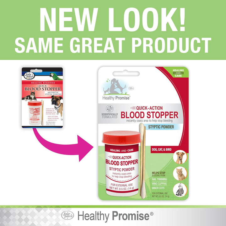 Healthy Promise Quick Action Blood Stopper Styptic Powder for Dogs & Cats, 0.5 Ounces (Pack of 1)
