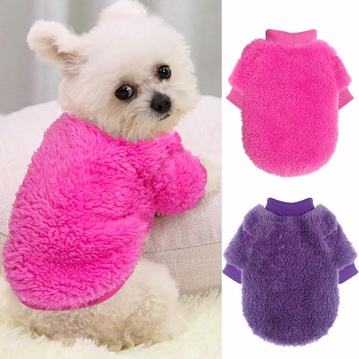 2 Pack XXS Dog Sweater, Tiny Dog Sweaters for Small Dogs Girl (1-3Lb), Warm Soft Puppy Clothes for New Puppies, Cute Extra Small Doggie Clothes for Chihuahua Yorkie Cat Pet Apparel