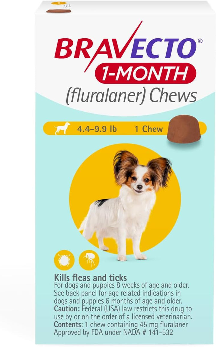 1-Month Flea & Tick Chew for Puppies, 1 Chew, 1 Month Supply, >9.9-22 Lbs., Orange Box