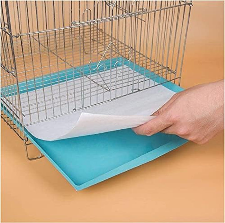 Bird Cage Liner Papers, 100 Sheets 17X12In Non-Woven Bird Cage Liners, Precut Absorbent Bird Paper