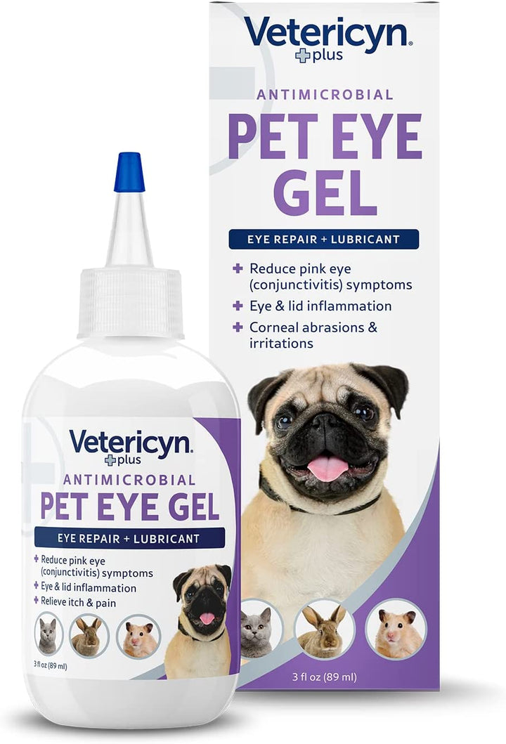 plus Pet Eye Gel | Dog and Cat Eye Ointment Alternative to Lubricate and Relieve Eye Irritations and Abrasions, Reduce Symptoms of Pink Eye in Dogs and Cats. 3 Ounces