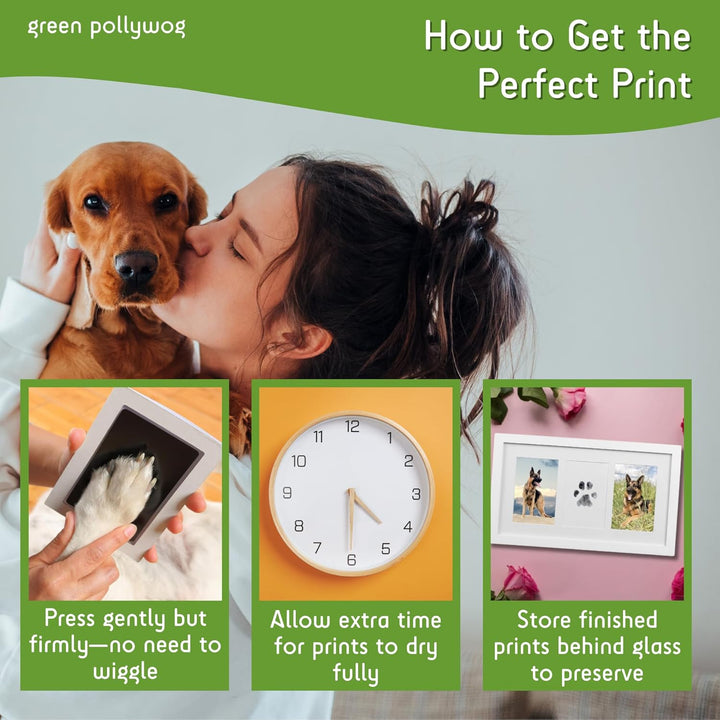 | Extra-Large Clean Touch Inkless Ink Pad for Pets | Paw/Nose Prints for Dogs & Cats Non-Toxic | Paw Print Stamp Kit | Dog Paw Print Kit | Cat Footprint Keepsake (1-Pack)