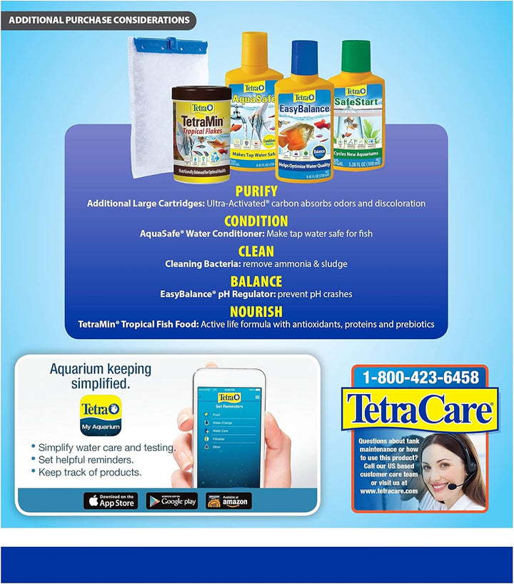 Whisper IQ Power Filter 20 Gallons, 130 GPH, with Stay Clean Technology