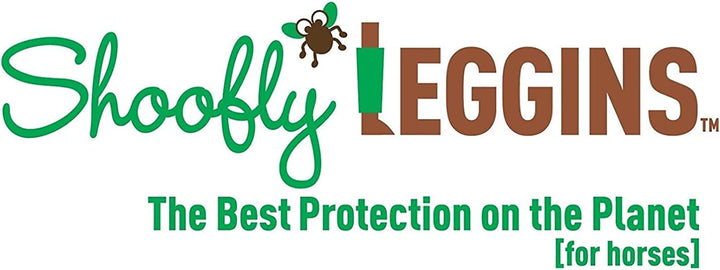 Horse Leggins, Patented Loose Fitting Fly Boots, Breathable Plastic Mesh (Blue/Medium)