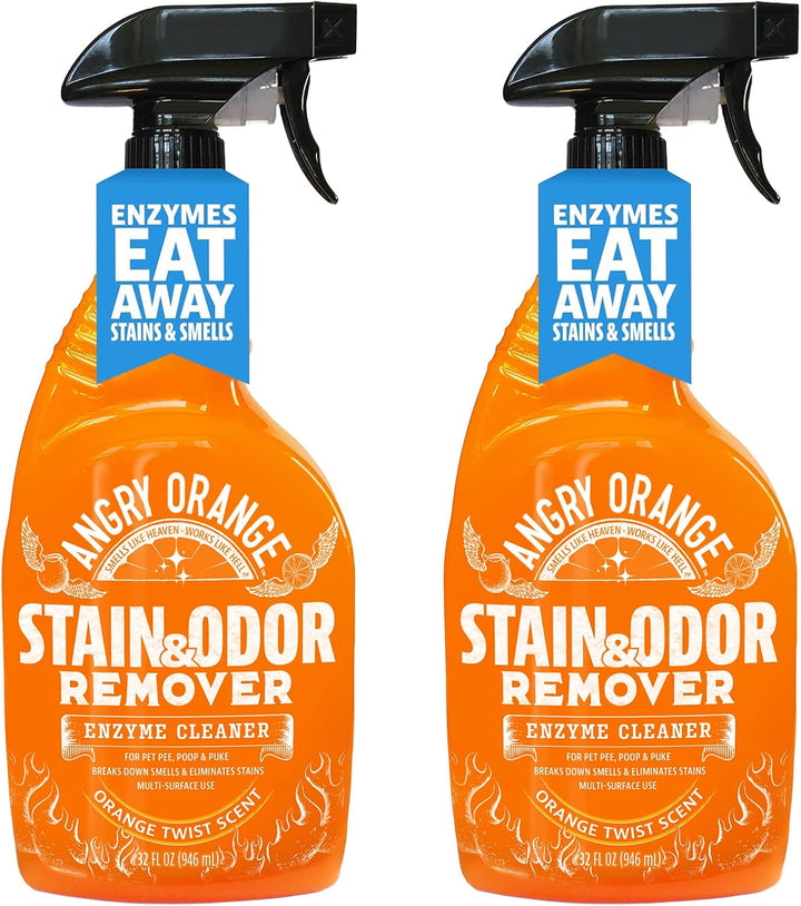 Stain Remover - 32Oz Enzyme Pet Cleaner - Dog & Cat Urine Destroyer and Stain Remover - Citrus Spray Cleaning Solution - Puppy Supplies