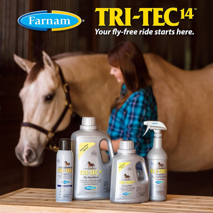 Tri-Tec 14 Horse Fly Spray, Kills, Repels, Protects, 32 Ounces