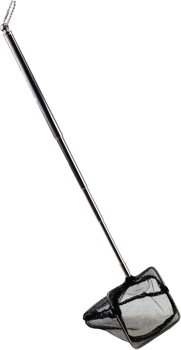 Aquarium Net with Extendable Long Handle, Adjustable Wastes Skimming Cleaning Tools for Fish Tanks, 3 Inch