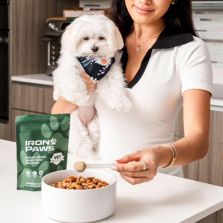 Human-Grade Superfood for Dogs, Premium Greens Powder Supplement for Dental Health, Longevity, Hip & Joint, Gut Health, Allergies, Immune Support, Skin & Coat - 3.5 Oz Nutrient Dense Formula