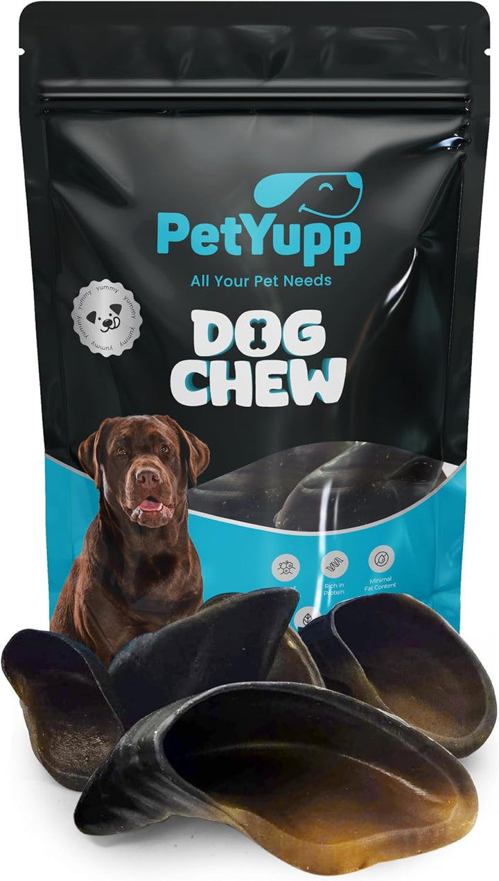 Buffalo Hooves for Dogs | Pack of 5 | Natural, High Protein & Low Fat Dog Treats for Small, Medium & Large Dogs | Rawhide Alternatives & Additives Free Dog Chews for Aggressive Chewers