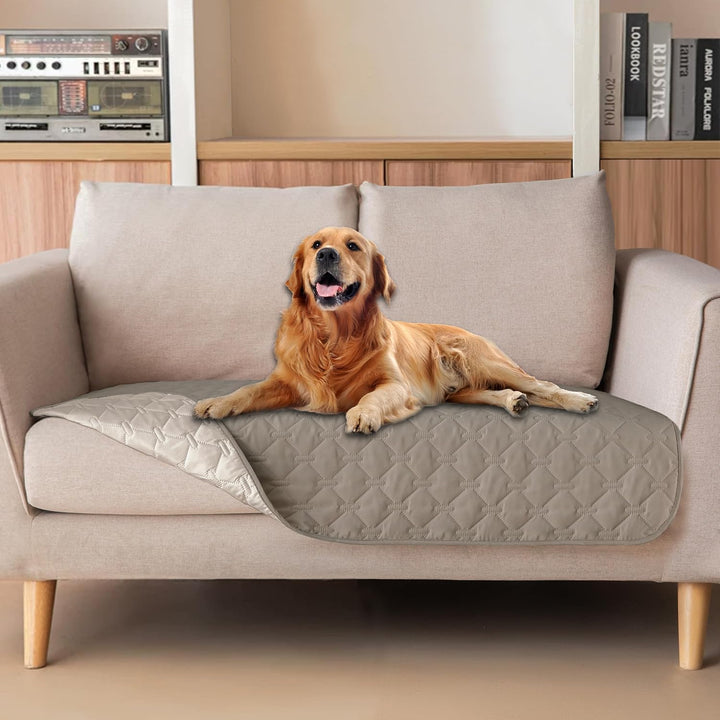 3X Stronger Waterproof Pet Blanket, Scratch Proof Furniture Protector for Dogs Cats, Reversible Cover 30X70 Inch, Dark Grey/Light Grey