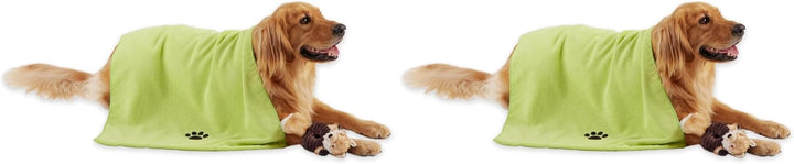 Pet Grooming Towel Collection Absorbent Microfiber X-Large, 41X23.5", Embroidered Gray