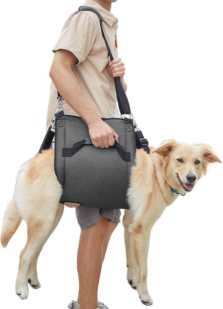 Dog Carry Sling, Emergency Backpack Pet Legs Support & Rehabilitation Dog Lift Harness for Nail Trimming, Dog Carrier for Senior Dogs Joint Injuries, Arthritis, up and down Stairs(Xl, Blue)