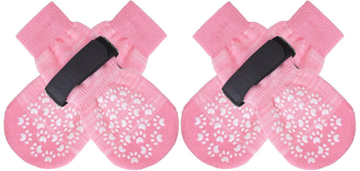 anti Slip Dog Socks to Prevent Licking Paws, Dog Shoes for Hot Pavement, Dog Booties for Small Medium Large Senior Dogs, Traction Control Boots & Paw Protectors for Hardwood Floors