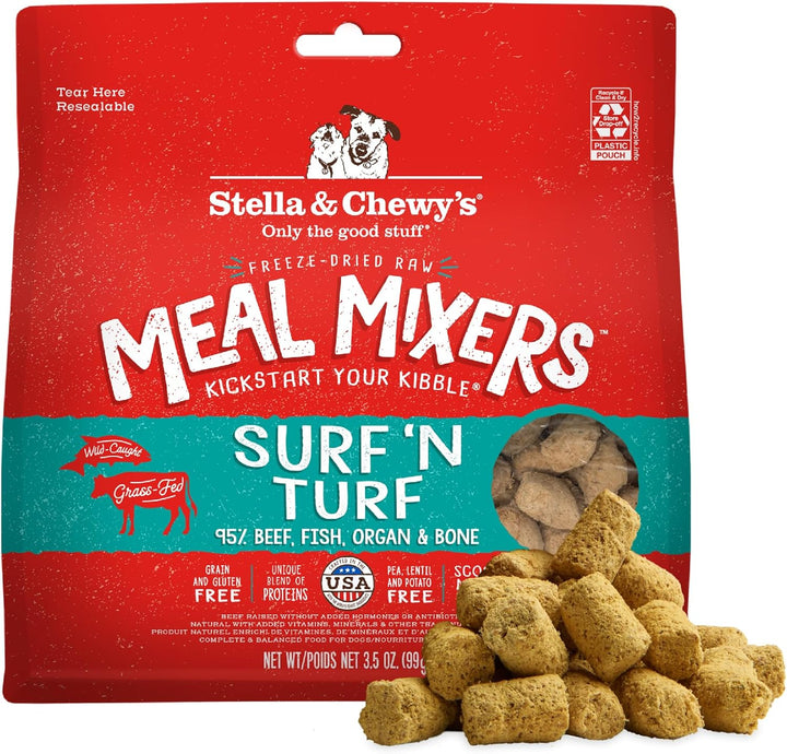 Freeze-Dried Raw Chicken Meal Mixers- Dog Food Topper and Mixer - Made with 95% Cage-Free Chicken, Organs & Bone - Perfect for Picky Eaters - Grain-Free - 3.5Oz