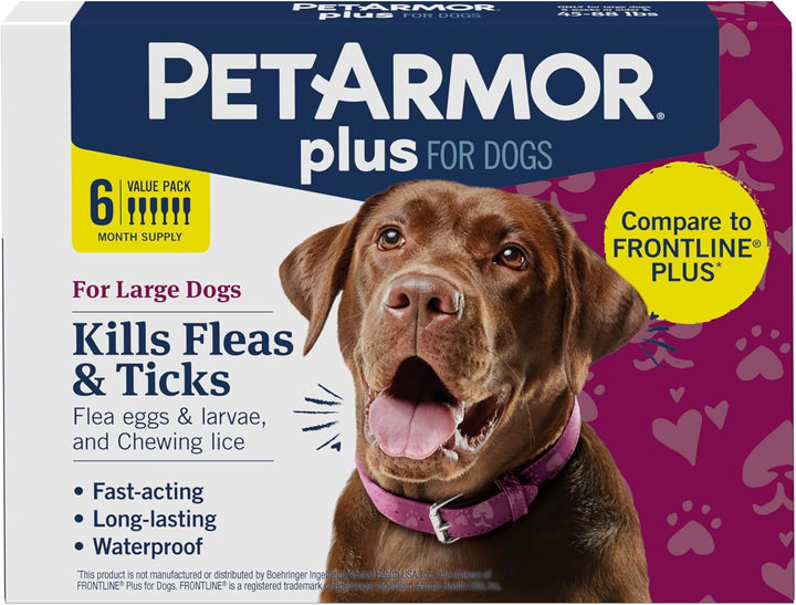 plus Flea and Tick Prevention for Cats over 1.5 Lbs, Cat Flea and Tick Treatment, 6 Doses, Waterproof Topical, Fast Acting