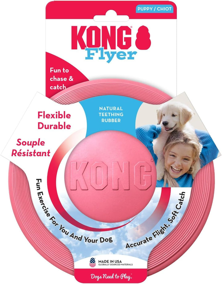 Puppy Flyer - Soft Rubber Flyer Dog Toy - Flying Disc Dog Toy for Puppies - Gentle Rubber Toy for Growing Puppies - for Small Puppies - Randomly Provided Color