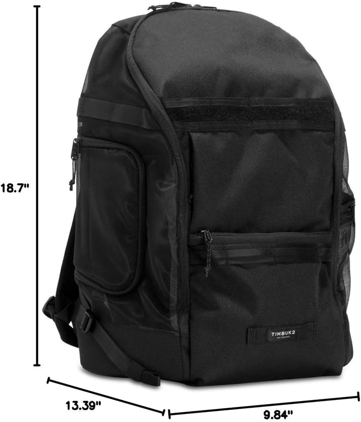 Muttmover Luxe Backpack, Jet Black, Medium