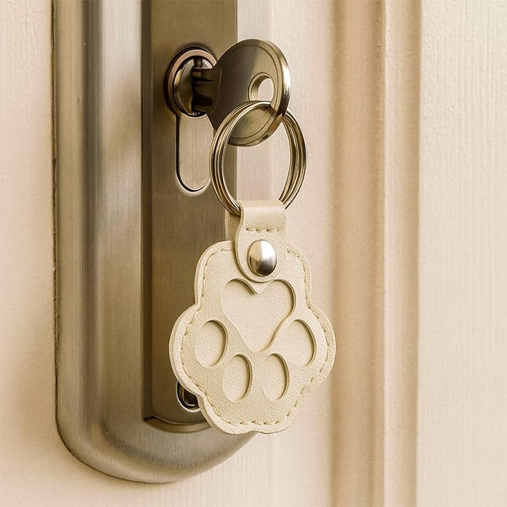 3 Pcs Pet Paw Shaped Leather Keychain, Pet Hair Keychain, Pet Memorial Gift Keyring, Handmade Key Holder for Collecting Cat and Dog Hair