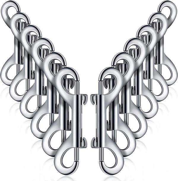 12 Pieces Double Ended Bolt Snaps Hook Zinc Alloy Double Trigger Clips Home Pet Accessory for Linking Dog Leash Collar Leash Key Chain Horse Tack Pet Sling Feed Buckets (3.5 Inch)