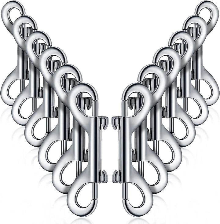 12 Pieces Double Ended Bolt Snaps Hook Zinc Alloy Double Trigger Clips Home Pet Accessory for Linking Dog Leash Collar Leash Key Chain Horse Tack Pet Sling Feed Buckets (3.5 Inch)