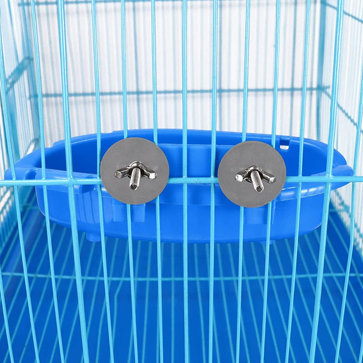 Bird Bath for Cage with 3 Balls Bird Tub Bowl Basin Hanging Birdbath Toy Pet Parrot Cage Budgie Accessories Shower Parakeet Cockatiel Water Shower Box Food Feeder Holder Tray Bird Cage Accessories