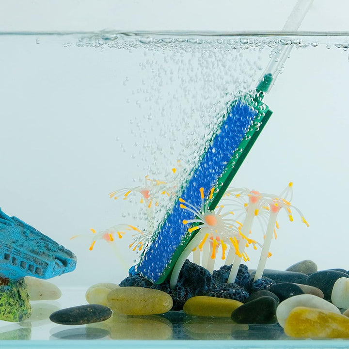 Aquarium Air Stone Bar Bubbler 4 Inch, Fish Tank Bubbler Stone with Plastic Base Square Oxygen Diffuser for Nano Air Pump Small Bucket and Fish Tank, 4 Pack