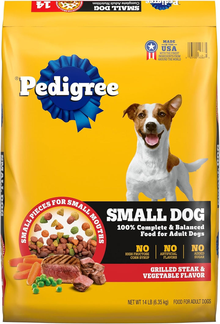 Complete Nutrition Adult Small Dog Dry Dog Food, Grilled Steak & Vegetable Flavor, 14 Lb. Bag