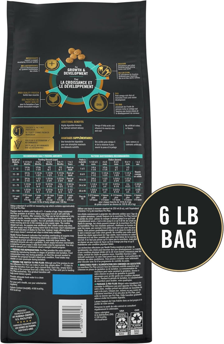 High Protein Dry Puppy Food, Chicken and Rice Formula - 6 Lb. Bag