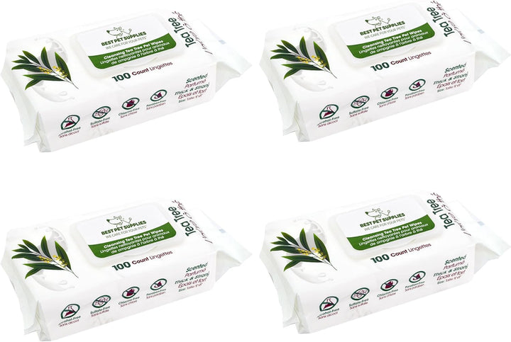 Pet Wipes for Dogs - Dog Wipes Cleaning Deodorizing, for Coats, Ears, Paws - Calming Lavender, Aloe Vera, 100 Count