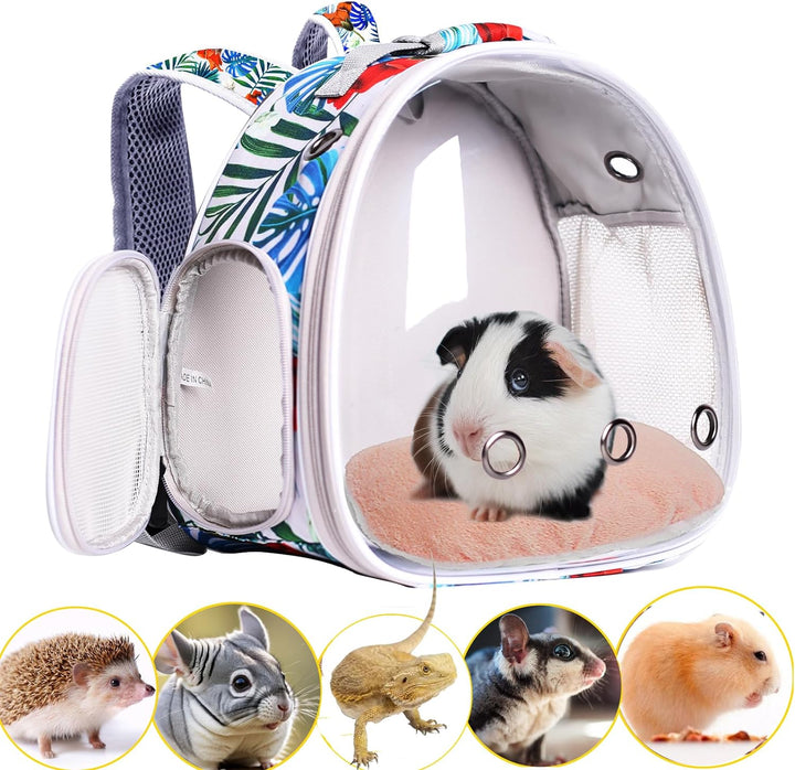 Bearded Dragon Travel Carrier,Lizards Carrier, Small Animal Travel Carrier for Sugar Glider Hedgehog Rat Parrot Bird Guinea Pig, Portable Guinea Pig Travel Bag for 2
