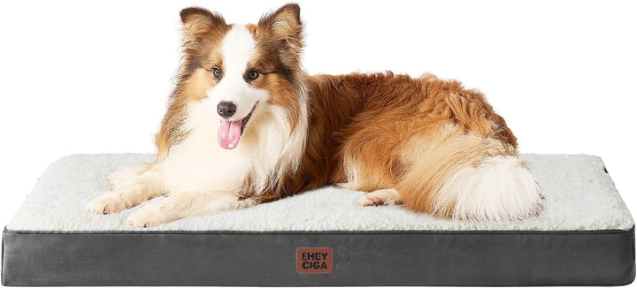 Orthopedic XL Dog Beds for Extra Large Dogs with Removable Washable Cover for Crate, Grey, 41X27
