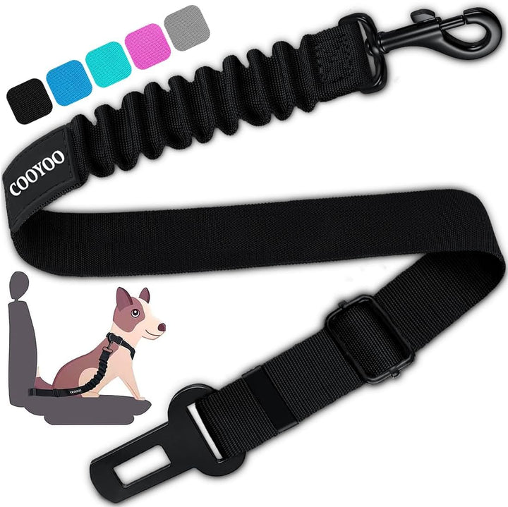 Dog Seat Belt,3 Piece Set Retractable Dog Car Harness Adjustable Dog Seat Belt for Vehicle Nylon Pet Safety Seat Belts Heavy Duty & Elastic