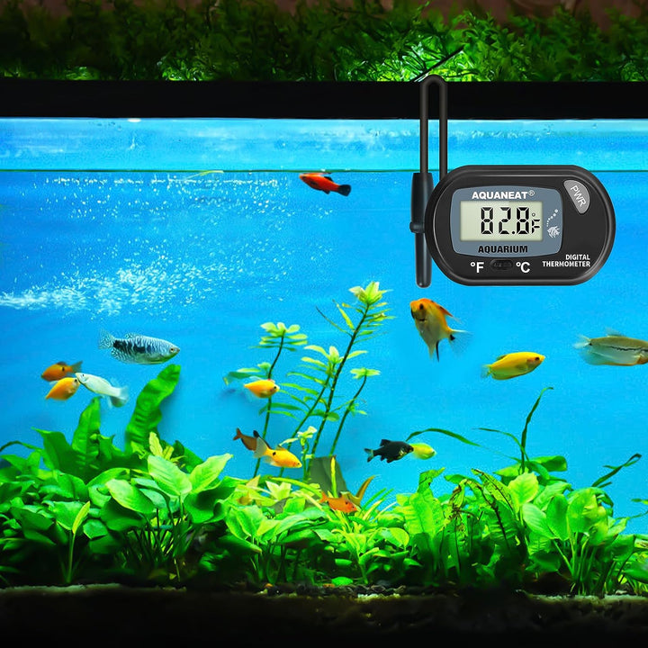 Aquarium Thermometer, Fish Tank Thermometer, Digital Temperature Test, with Large LCD Display (1 Pack)