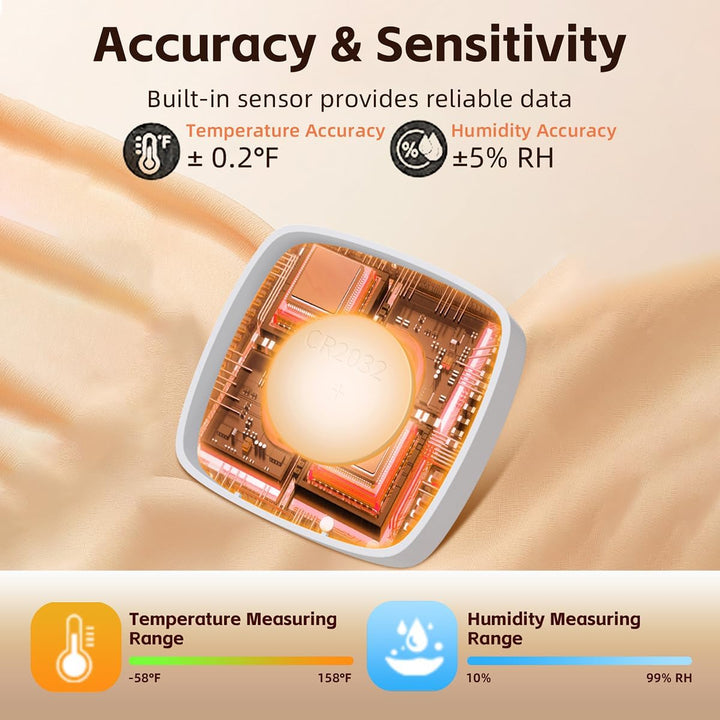 Bird Thermometer Hygrometer – Mini Digital Magnetic & Adhesive Pet Temperature and Humidity Sensor Gauge for Parrot Cages, Lizard Spider Snake Gecko Reptile Rearing Boxes