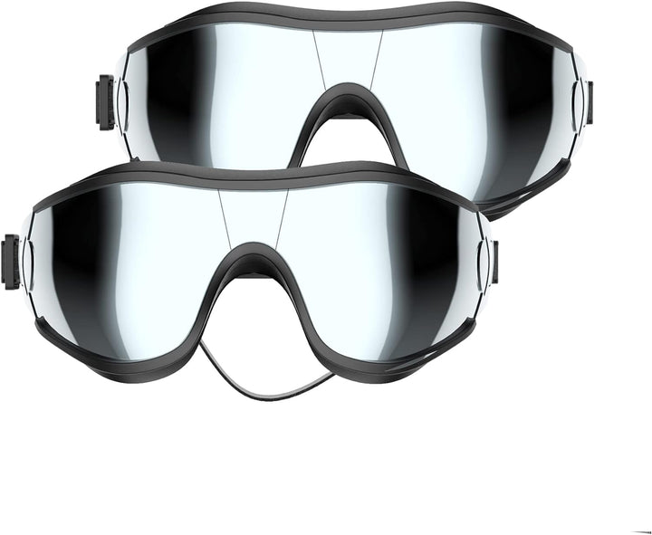 Dog Sunglasses Dog Goggles, UV Wind Dust Fog Protection Pet Glasses Eye Wear with Adjustable Strap for Medium or Large Size (Laser)