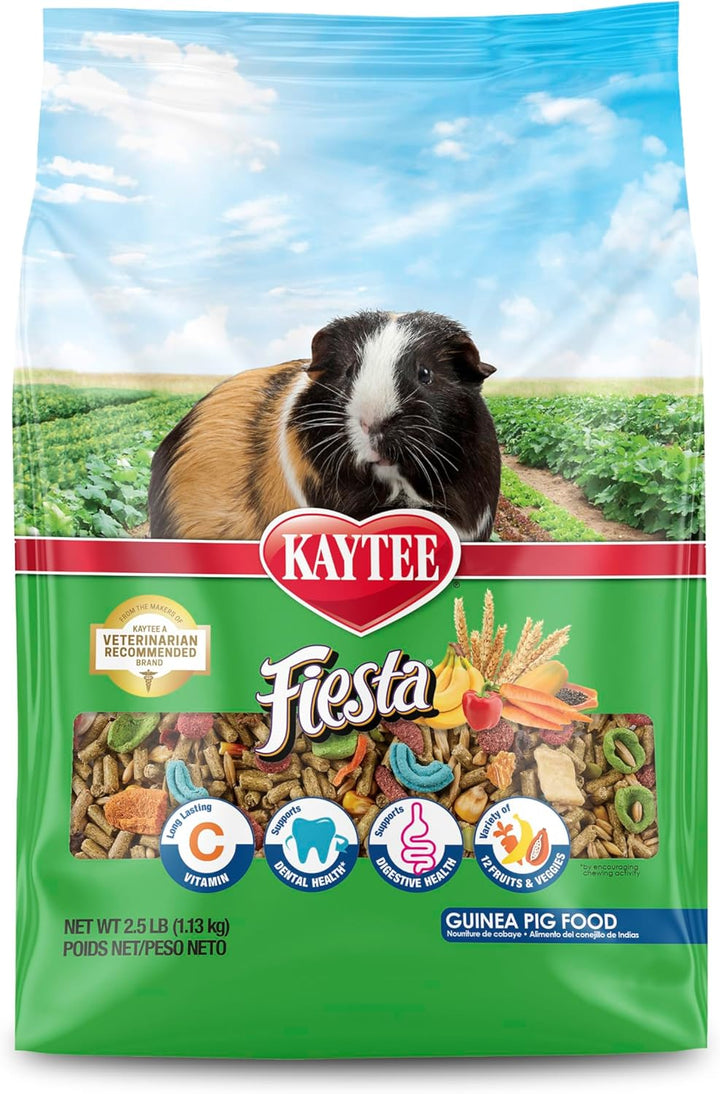 Fiesta Guinea Pig Food, Nutritious and Fun Blend, Supports Dental Health and Digestion, 4.5 Pounds