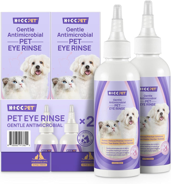 Dog Eye Drops 5.1 Fl Oz Eye Drops for Dogs and Cats Vet-Recommended Dog Eye Infection Treatment to Soothe Infection Allergy, Relieve Dry Eyes Pink Eyes, Pet Tear Stain Cleaner