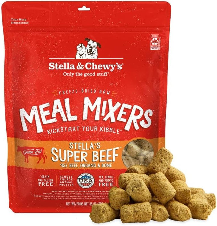 Freeze-Dried Raw Chicken Meal Mixers- Dog Food Topper and Mixer - Made with 95% Cage-Free Chicken, Organs & Bone - Perfect for Picky Eaters - Grain-Free - 3.5Oz