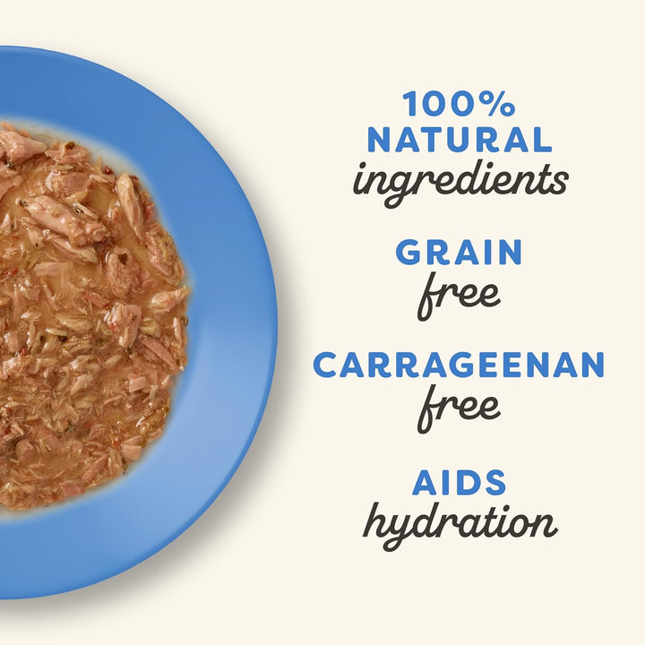 Natural Wet Cat Food in Gravy, Limited and Natural Ingredients, High Protein with No Artificial Additives, Fish Selection in Gravy (8X 2.12 Oz Easy-Open Cups)