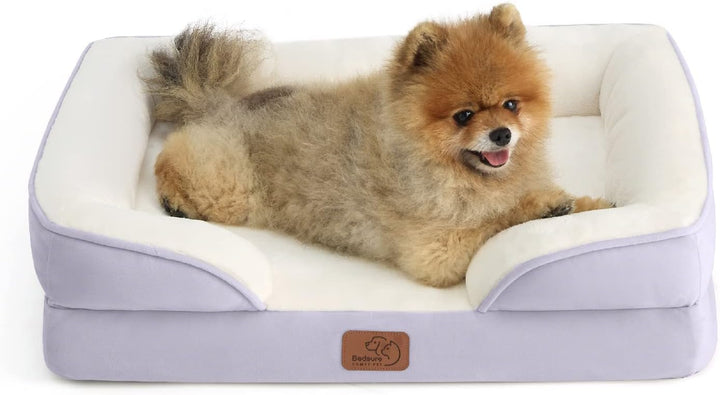 Orthopedic Dog Beds Large Sized Dog - Washable Large Dog Cat Bed Waterproof, Comfort Dogs Couch Sofa with Washable Removable Cover, Pet Bed with Nonskid Bottom, Grey, 35"